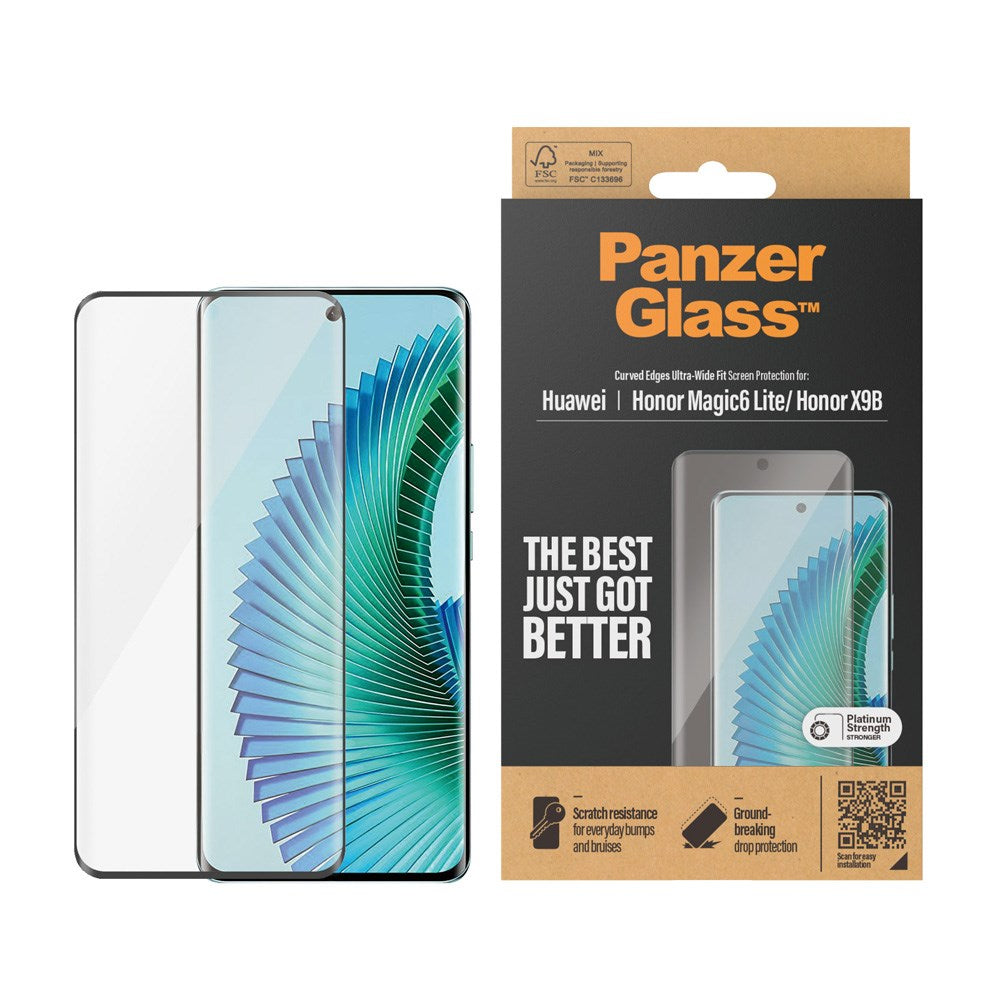PanzerGlass Ultra-Wide Fit skjermbeskytter - Honor Magic 6 Lite / Honor X9B - Gjennomsiktig