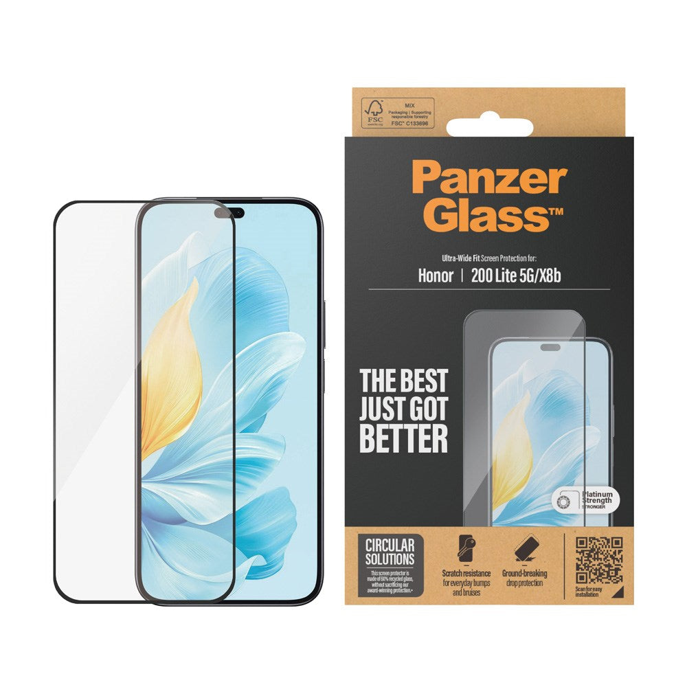 PanzerGlass Ultra-Wide Fit skjermbeskytter - Honor 200 Lite / X8b - Gjennomsiktig