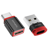 4smarts USB-C til USB-A / USB-C Data Blocker Adapter Sæt - Sort