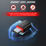 4smarts USB-C til USB-A / USB-C Data Blocker Adapter Sæt - Sort