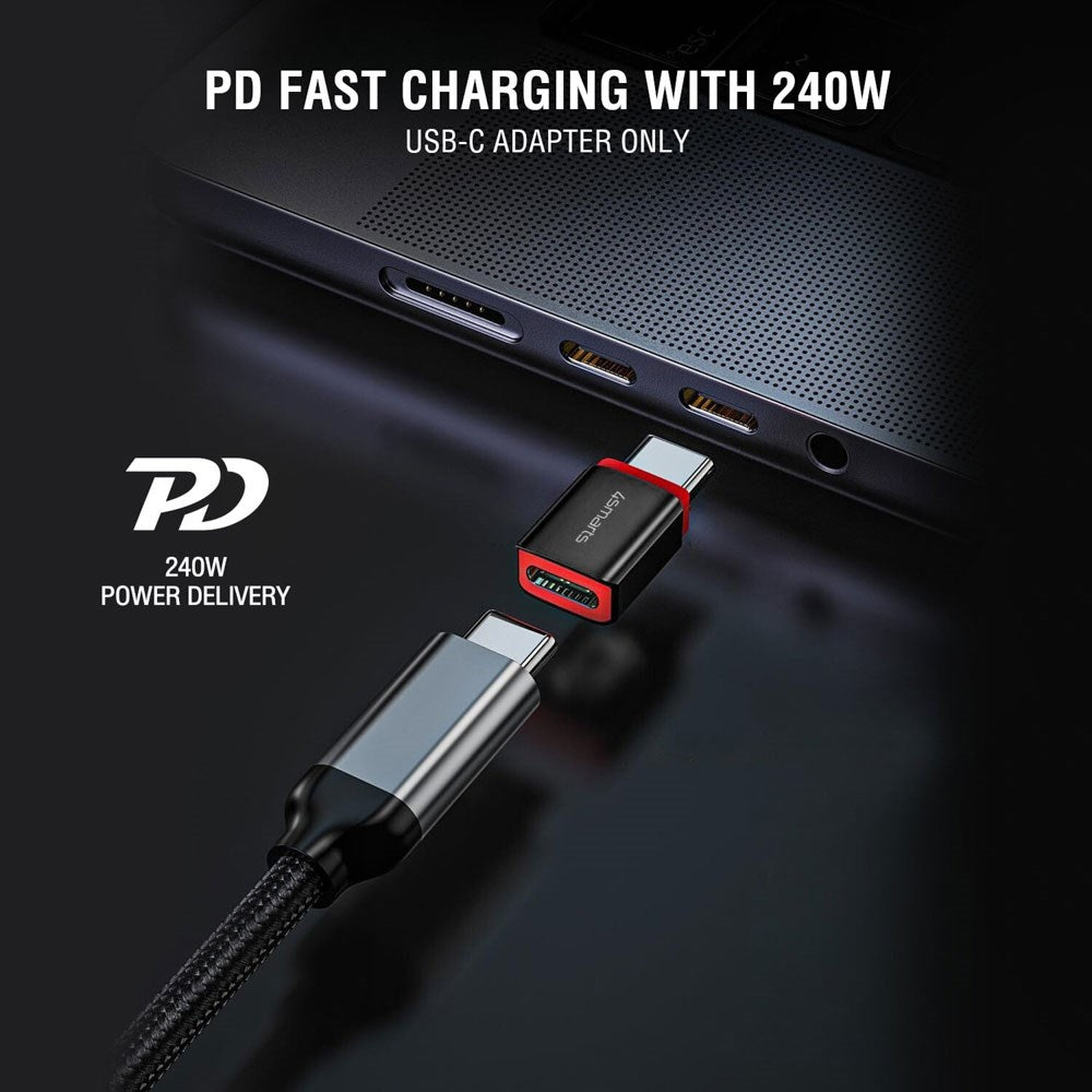 4smarts USB-C til USB-A / USB-C Data Blocker Adapter Sæt - Sort