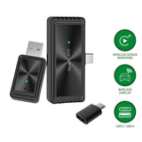 4Smarts Trådløs Adapter m. Skærmdublering - Apple CarPlay & Android Auto - Sort