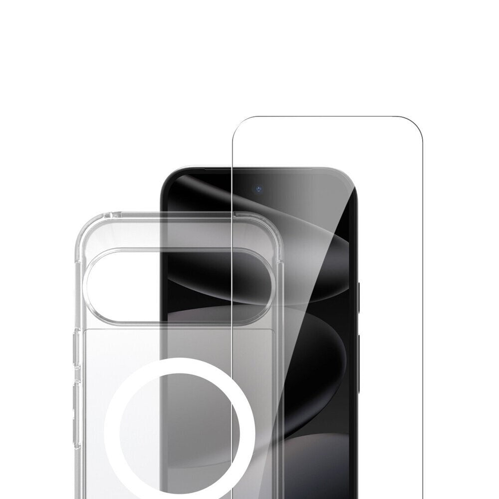 Google Pixel 11 / 11 Pro / 10 / 10 Pro / 9 / 9 Pro 4Smarts 360° Protection Set m. Bagside Cover & Skærmbeskyttelse - Qi2 Kompatibel - Gennemsigtig