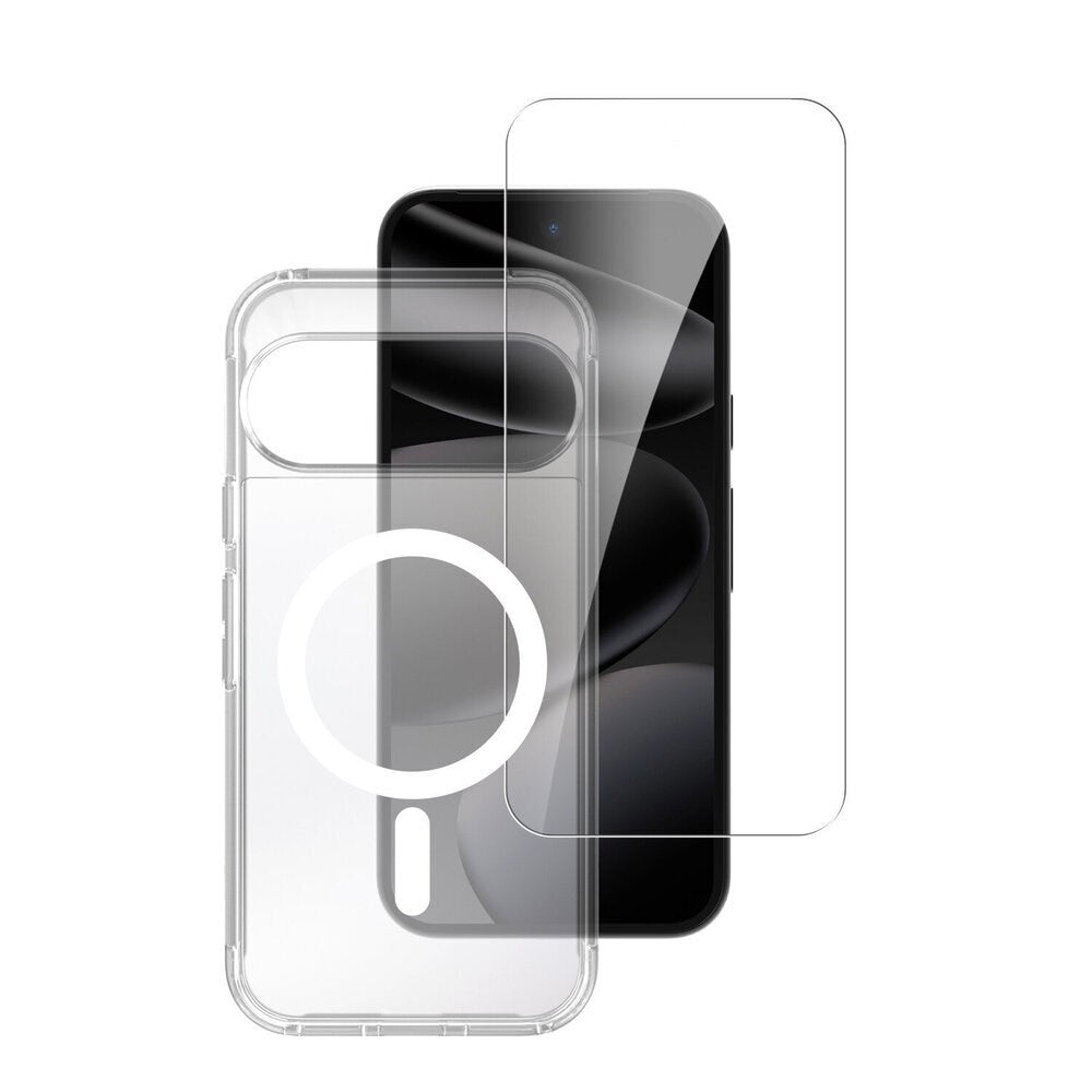 Google Pixel 11 / 11 Pro / 10 / 10 Pro / 9 / 9 Pro 4Smarts 360° Protection Set m. Bagside Cover & Skærmbeskyttelse - Qi2 Kompatibel - Gennemsigtig