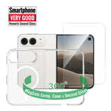 iPhone Duo 4Smarts 360° Protection Set m. Bagside Cover & Skærmbeskyttelse - MagSafe Kompatibel - Gennemsigtig