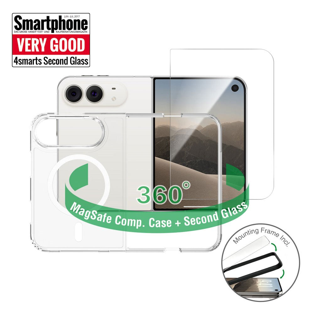 iPhone Duo 4Smarts 360° Protection Set m. Bagside Cover & Skærmbeskyttelse - MagSafe Kompatibel - Gennemsigtig