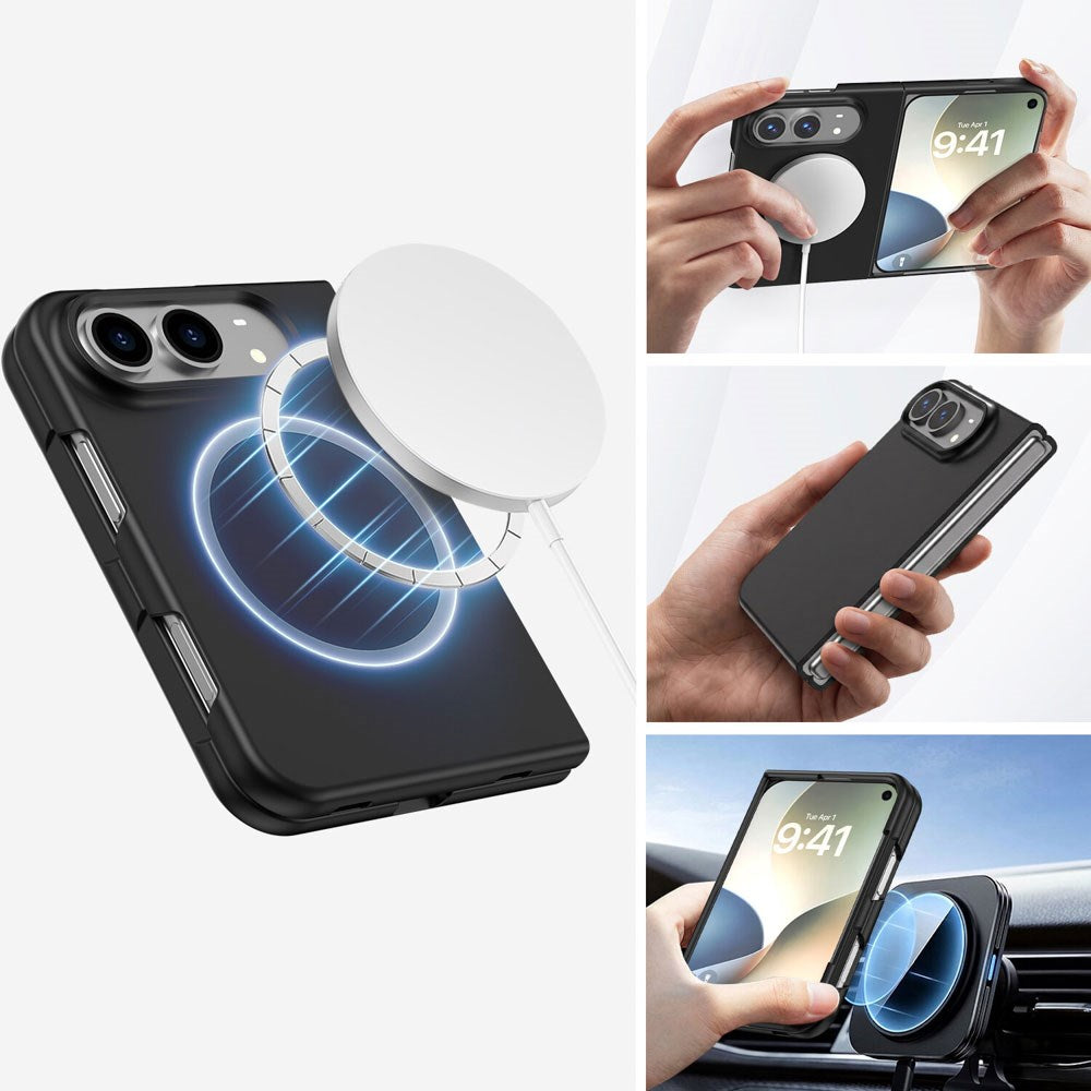 iPhone Duo 4Smarts Silikone Bagside Cover - MagSafe Kompatibel - Sort