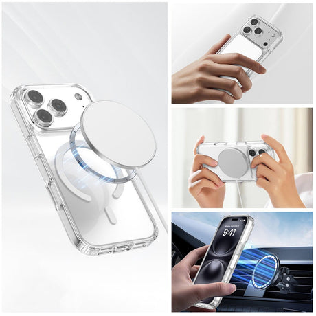 iPhone 18 Pro / 17 Pro - 4Smarts 3-i-1 Premium Starter Set - MagSafe Mobil Cover, Skærmbeskyttelse & 20W Vægoplader - Gennemsigtig / Hvid