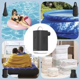 Sandberg Mini luftpumpe m. Lommelykt - Svart