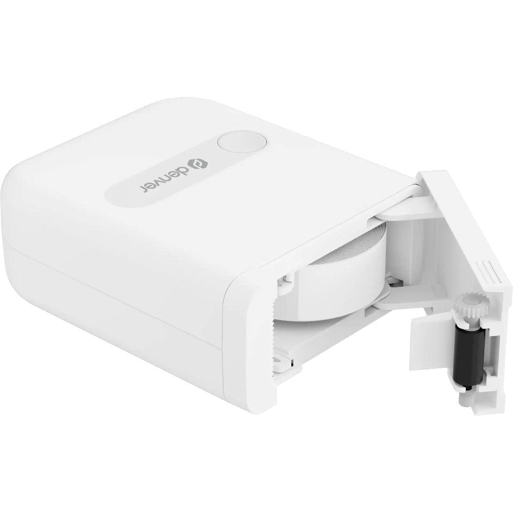 Denver MBP-16 Mini Bluetooth Termisk Printer inkl. 4x Termisk Klistermærkepapir - Hvid