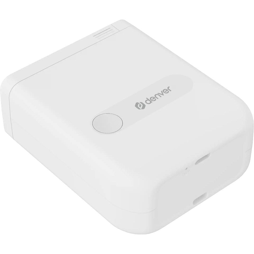 Denver MBP-16 Mini Bluetooth Termisk Printer inkl. 4x Termisk Klistermærkepapir - Hvid