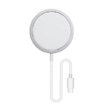 Sinox iMedia 15W MagSafe Kompatibel Magnetisk Trådløs Oplader - Sølv