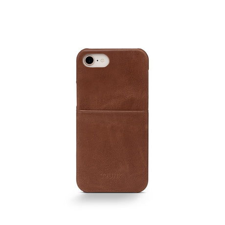 Trunk iPhone 11 / XR Ægte Læder Mobil Cover m. Kortlomme - Brun
