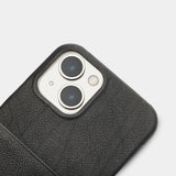 Trunk iPhone 13 Mini Ægte Læder Mobil Cover m. Kortlomme - Sort
