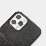 Trunk iPhone 13 Pro Ægte Læder Mobil Cover m. Kortlomme - Sort