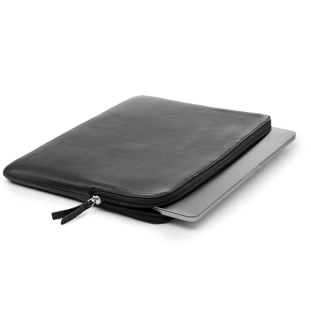 Trunk Genuine Leather Sleeve for laptop 14" (33 x 23,5 x 2 cm) - Svart