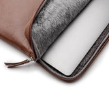 Trunk Genuine Leather Sleeve for laptop 14" (33 x 23,5 x 2 cm) - Brun