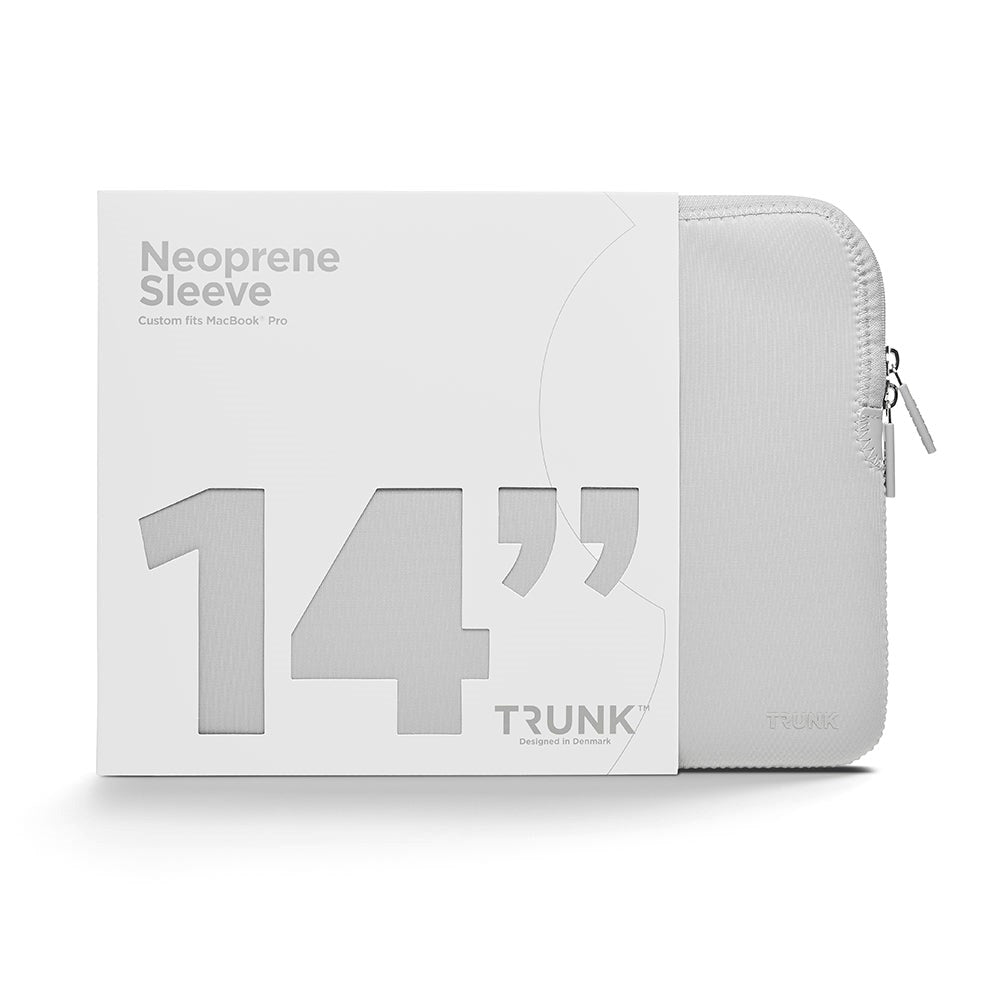 Trunk Neopren Sleeve for Laptop 14" (32,8 x 23,5 x 2 cm) - Silver Cloud