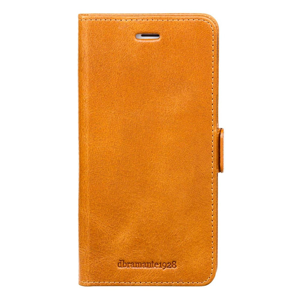 iPhone 8 Plus / 7 Plus / 6 Plus - dbramante1928 Lynge 2-i-1 Ægte Læder Flip Cover - Tan