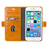 iPhone 8 Plus / 7 Plus / 6 Plus - dbramante1928 Lynge 2-i-1 Ægte Læder Flip Cover - Tan