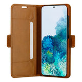 Samsung Galaxy S20+ (Plus) - dbramante1928 Copenhagen Slim Ægte Læder Flip Cover m. Pung - Tan