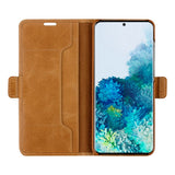 Samsung Galaxy S20+ (Plus) - dbramante1928 Copenhagen Slim Ægte Læder Flip Cover m. Pung - Tan