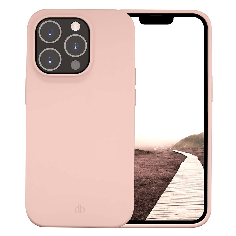 dbramante1928 iPhone 14 Pro Greenland bakdeksel - 100 % resirkulert plast - rosa sand