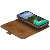 iPhone 14 dbramante1928 Heather ekte skinn magnet flip-deksel - brun