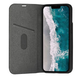 iPhone 13 / 14 dbramante1928 Oslo Ultra-Slim Leather Flip Cover m. Lommebok - Svart