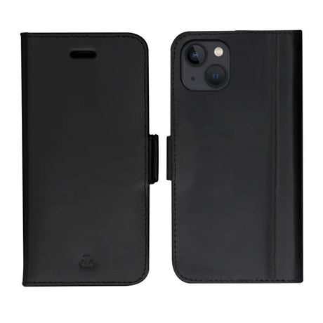 iPhone 12 / 12 Pro dbramante1928 Copenhagen Leather Flip Cover m. Lommebok - Svart