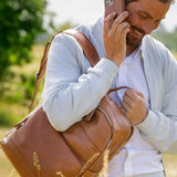 dbramante1928 "Svendborg" ekte skinn 16" (38 x 23 cm) MacBook / laptopveske - brun