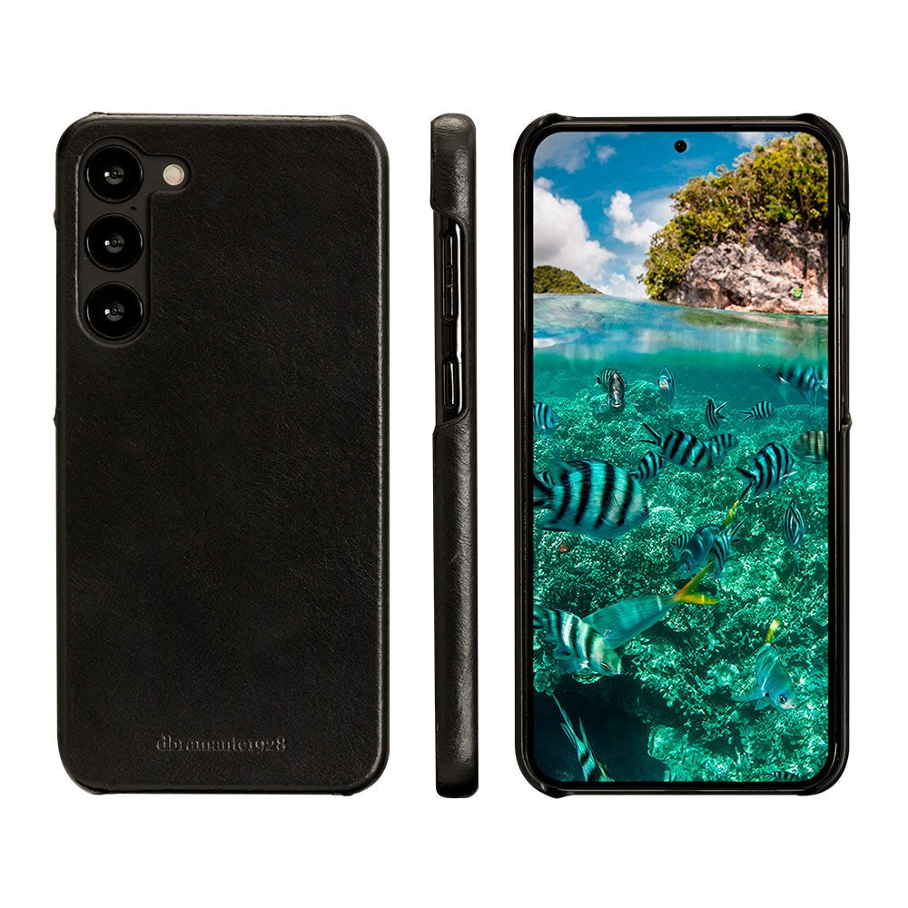 Samsung Galaxy S23+ (Plus) dbramante1928 Lynge Ægte Læder Magnet Flip Cover - Black