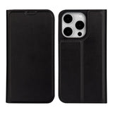 iPhone 15 Pro dbramante1928 Oslo Ultra-Slim Læder Flip Cover m. Pung - Black