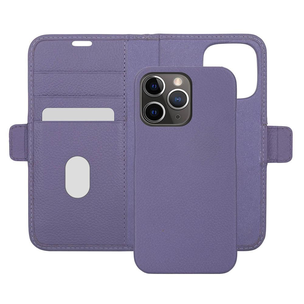 iPhone 13 Pro Max dbramante1928 New York magnetisk ekte skinndeksel m. Lommebok - Daybreak Purple