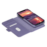 iPhone 13 Pro Max dbramante1928 New York magnetisk ekte skinndeksel m. Lommebok - Daybreak Purple