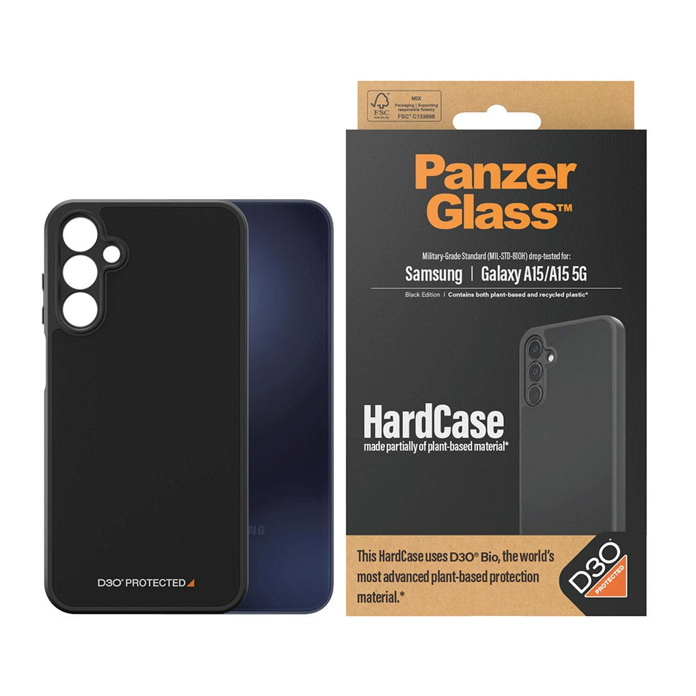 Samsung Galaxy A15 / A15 (5G) Bakdeksel PanzerGlass D3O Bio HardCase - Svart