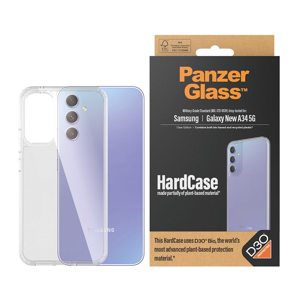 Samsung Galaxy A35 (5G) Bakdeksel PanzerGlass D3O Bio HardCase - Gjennomsiktig