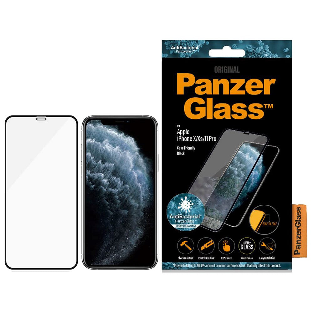 iPhone 11 Pro / Xs / X PanzerGlass Edge-To-Edge - Svart