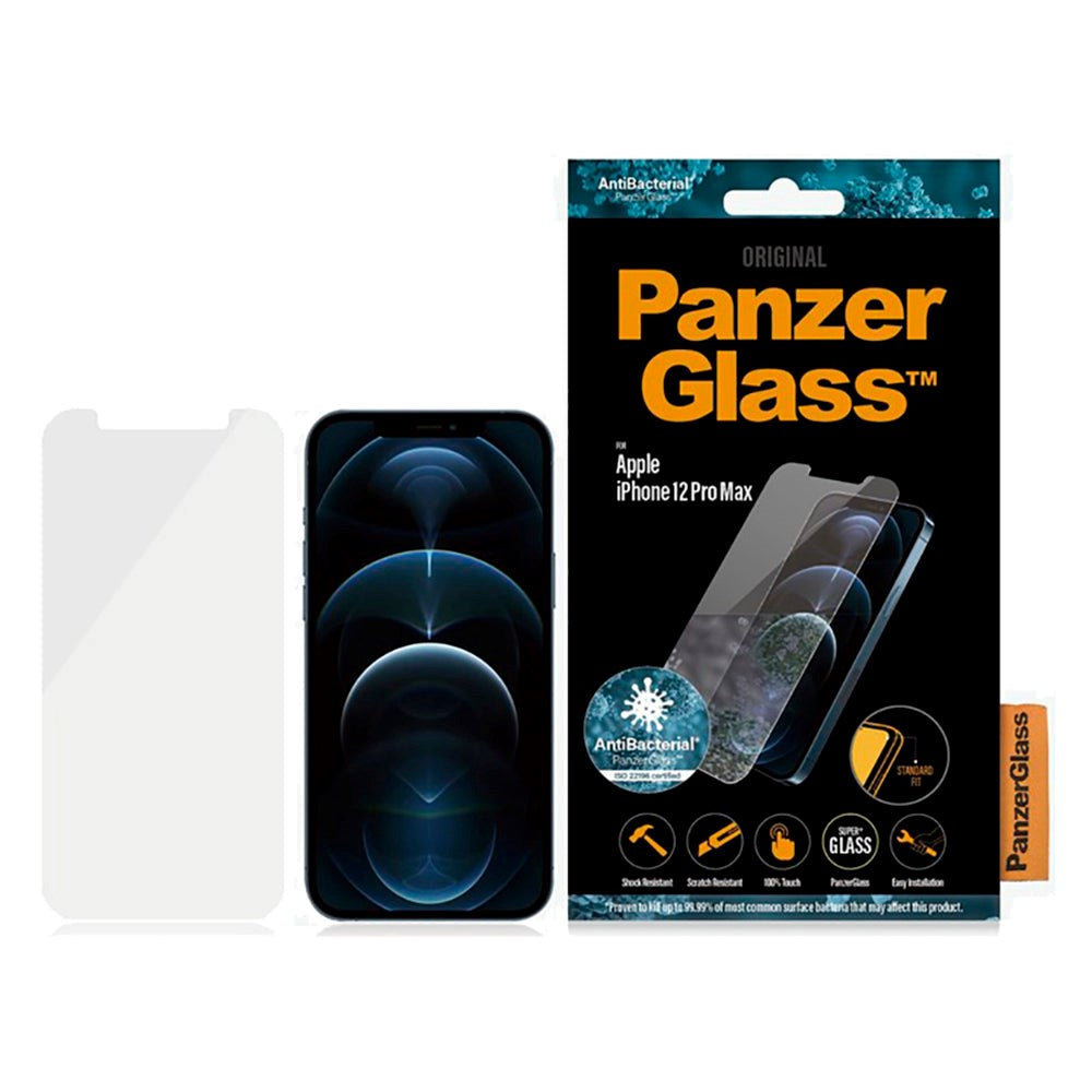 iPhone 12 Pro Max PanzerGlass Standard Fit AntiBacterial - Skjermbeskytter - Gjennomsiktig