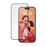 iPhone 15 PanzerGlass Ultra Wide Fit Keramisk Beskyttende glass m. EasyAligner - Black Edge
