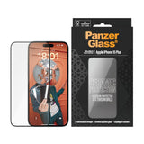 iPhone 15 Plus PanzerGlass Ultra Wide Fit Keramisk Beskyttende glass m. EasyAligner - Black Edge