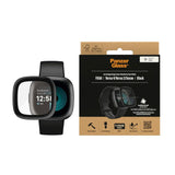 Fitbit Versa 4 / Versa 3 / Sense PanzerGlass skjermbeskytter i herdet glass - svart kant