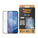 Google Pixel 8a PanzerGlass Ultra Wide Fit skjermbeskytter - Platinum Strength - Black Edge