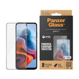 Motorola Moto G34 PanzerGlass Ultra Wide Fit skjermbeskytter - platinastyrke - svart kant