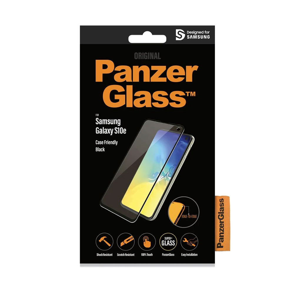PanzerGlass Samsung Galaxy S10e Skjermbeskytter - Svart - Veskevennlig
