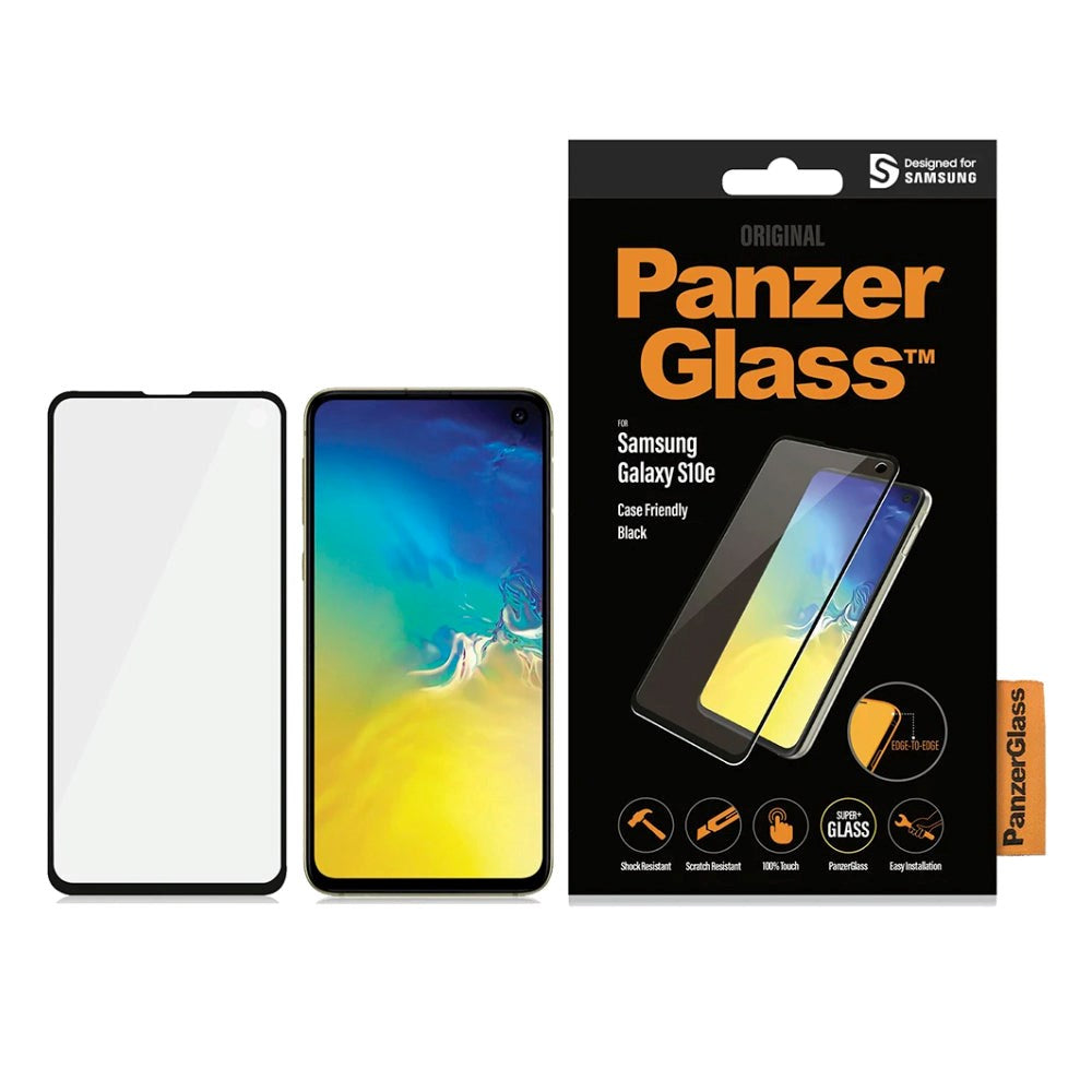 PanzerGlass Samsung Galaxy S10e Skjermbeskytter - Svart - Veskevennlig