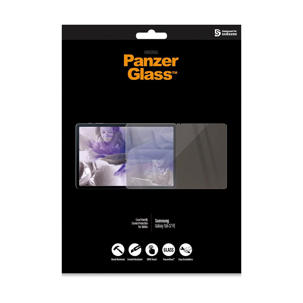 PanzerGlass Samsung Galaxy Tab S7 FE Edge-To-Edge Skærmbeskyttelse - Case Friendly - Gennemsigtig