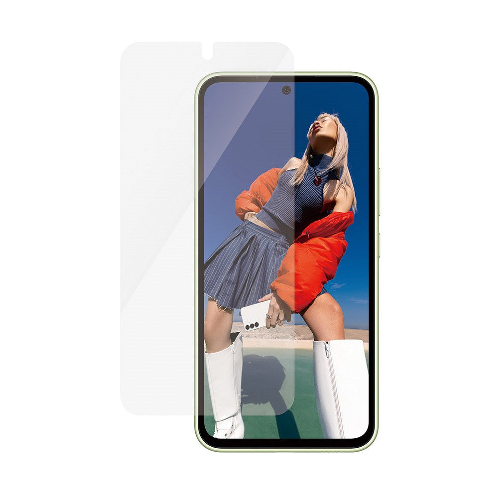 Samsung Galaxy A55 (5G) PanzerGlass Ultra Wide Fit Re:fresh Beskyttende glass m. EasyAligner - Platinum Strength - Gjennomsiktig