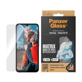 Samsung Galaxy A25 (5G) PanzerGlass Matrix AntiBacterial Ultra Wide Fit Plastic Protection - AlignerKit - Platinum Strength - Transparent