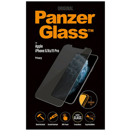 iPhone 11 Pro / X / Xs PanzerGlass Standard Fit skjermbeskytter - Personvern